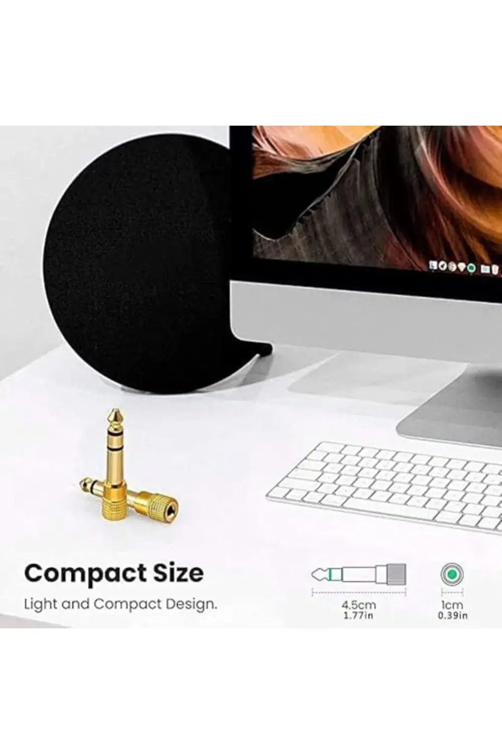 modashine Plus PX-4458 6.3 mm Erkek To 3.5 mm Dişi Çevirici Dönüş