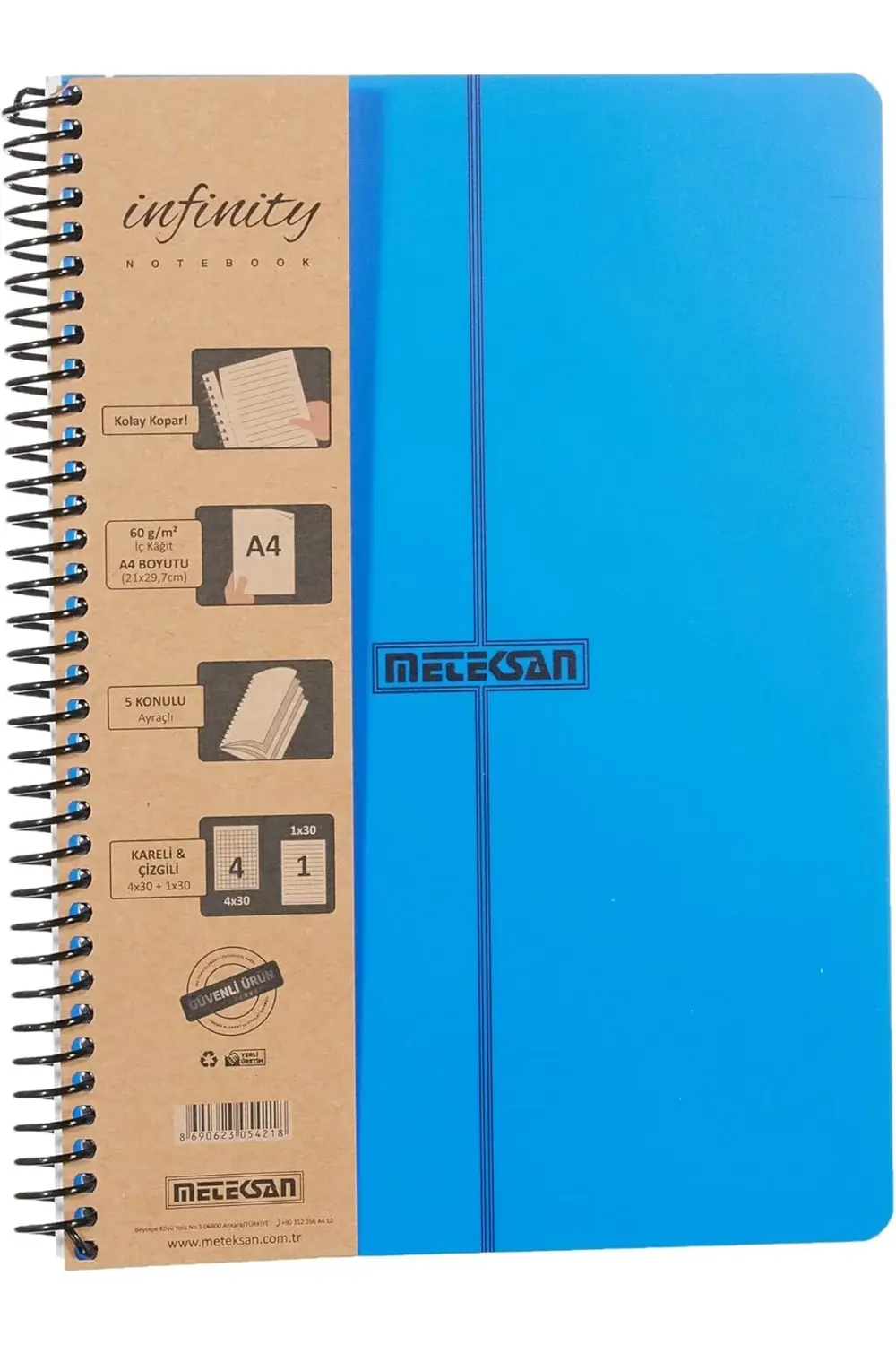 modashine Primary Serisi, A4, 5 Konulu (4 Kareli, 1 Çizgili) 150