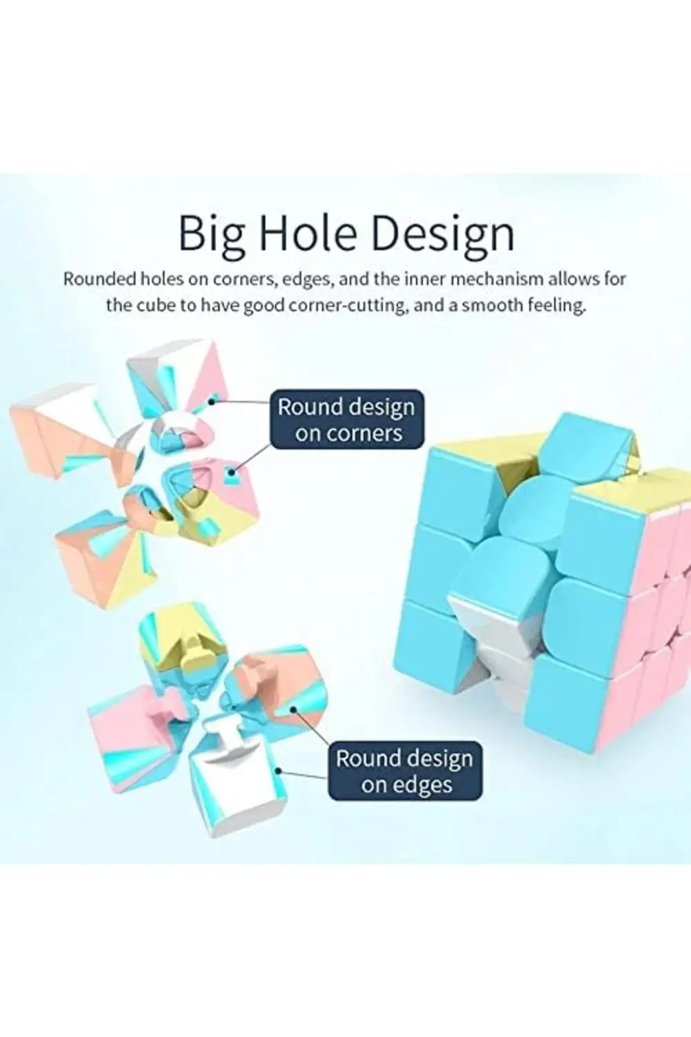 modashine Rubik Zeka Sabır Küpü Pastel Renkler 3 X 3 X 3 polymix