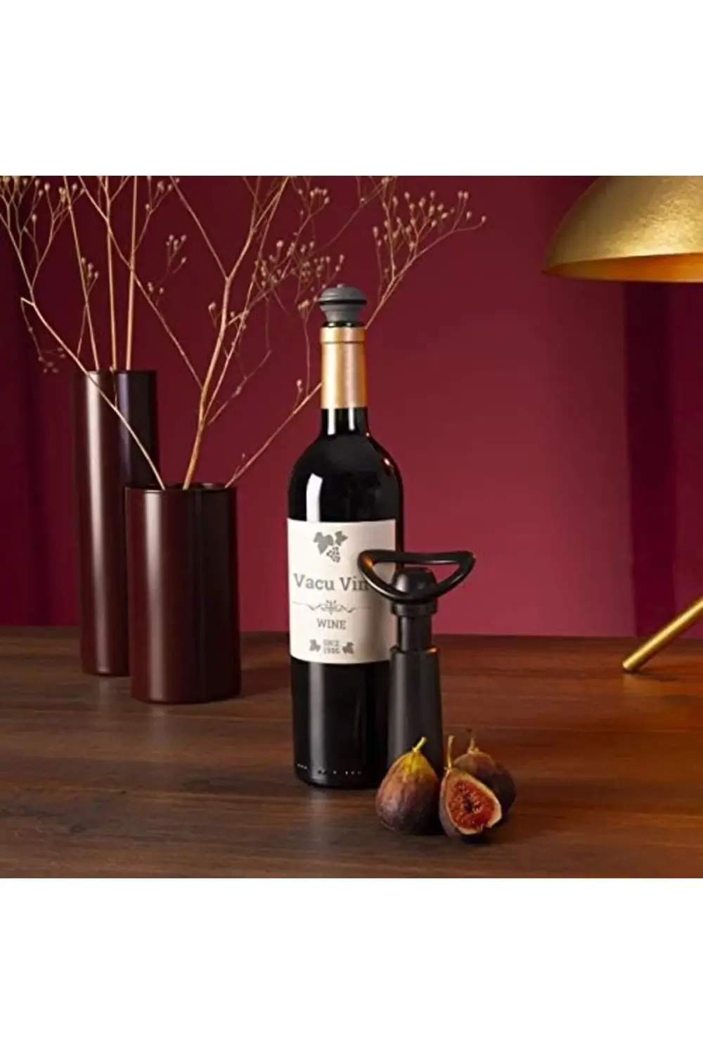 modashine Şarap Pompası Concerto 3 Tıkaçlı, Plastik, Siyah, Stand