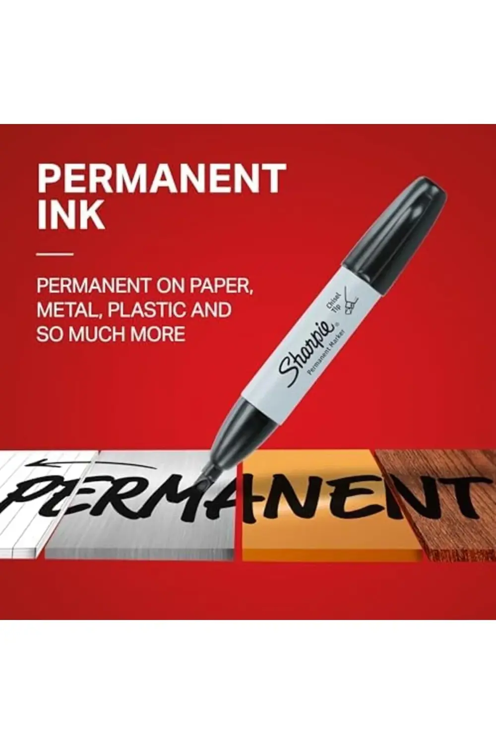 modashine Sharpie Kalıcı Marker Chisel Kesik Uç Siyah 2'li Bls po