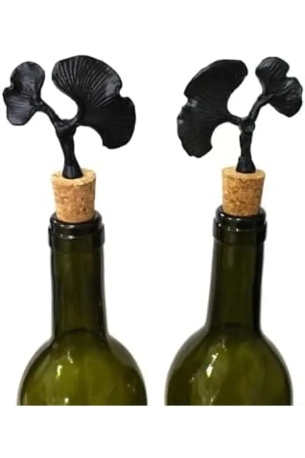 modashine Siyah Figürlü 2 Adet Mantar Tıpa - Şarap Yağdanlık Şişe
