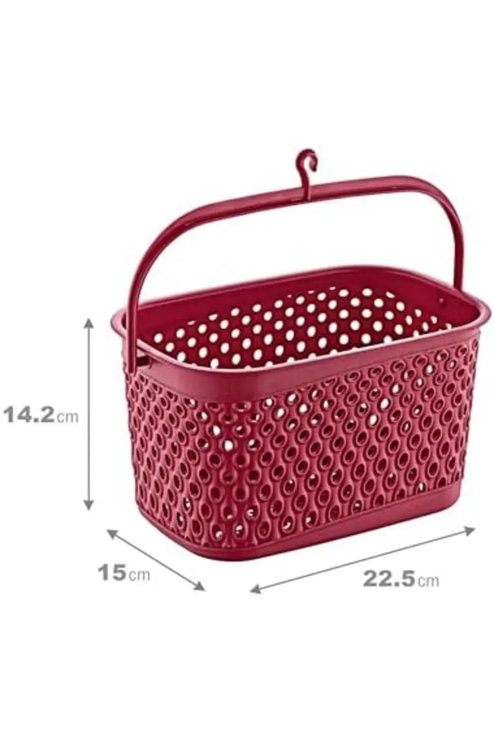 modashine Smarteware Katre Mandal Sepeti 3 LT CARMEN KIRMIZI poly