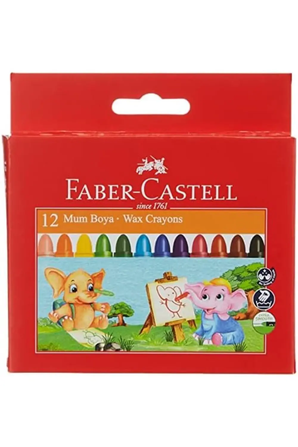 modashine Süper Yıkanabilir Mum, 12 Renk, Leke Bırakmaz, Boy, Par