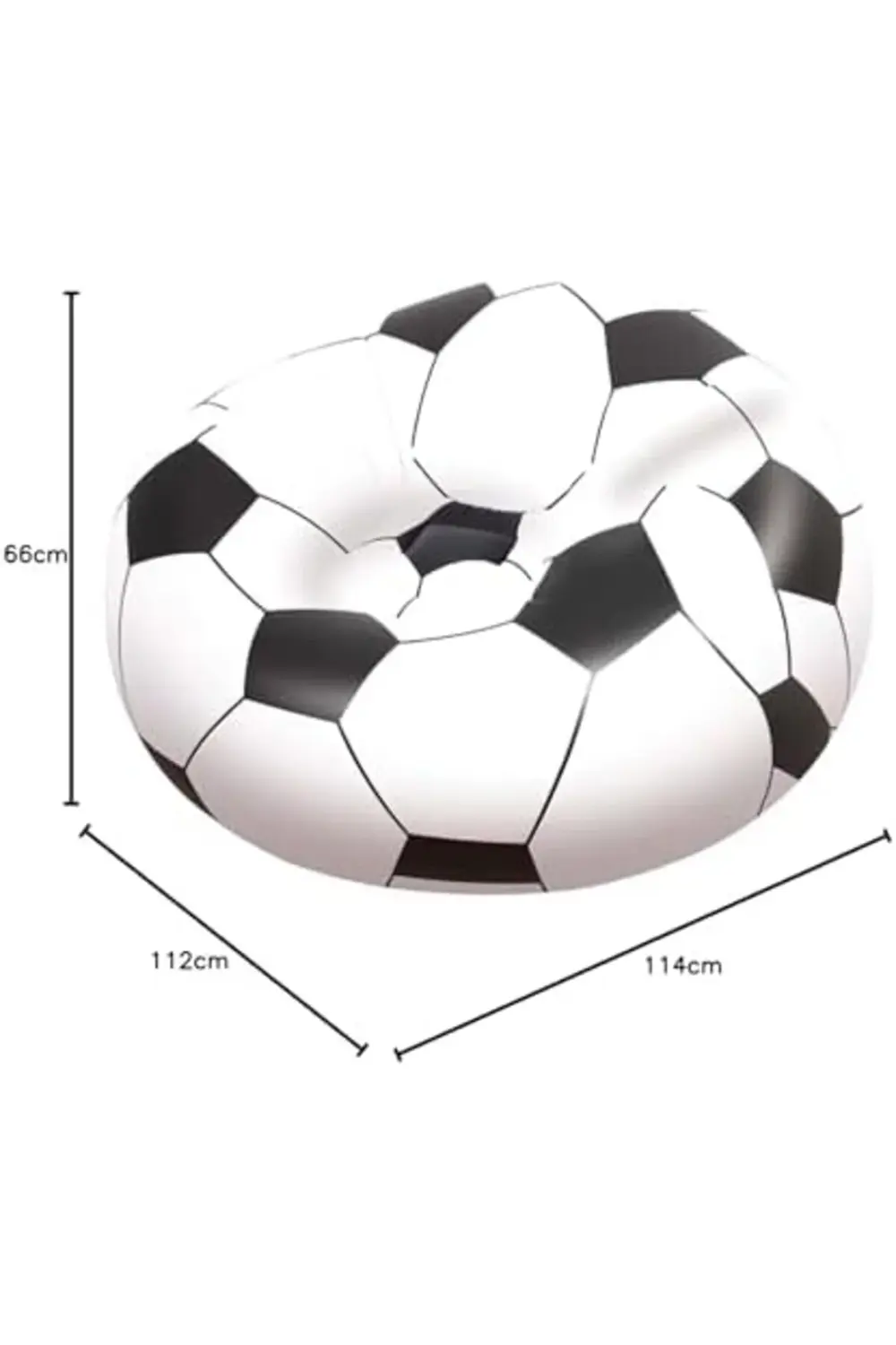 modashine Up In & Over Beanless futbol topu koltuğu, 114 x 112 x