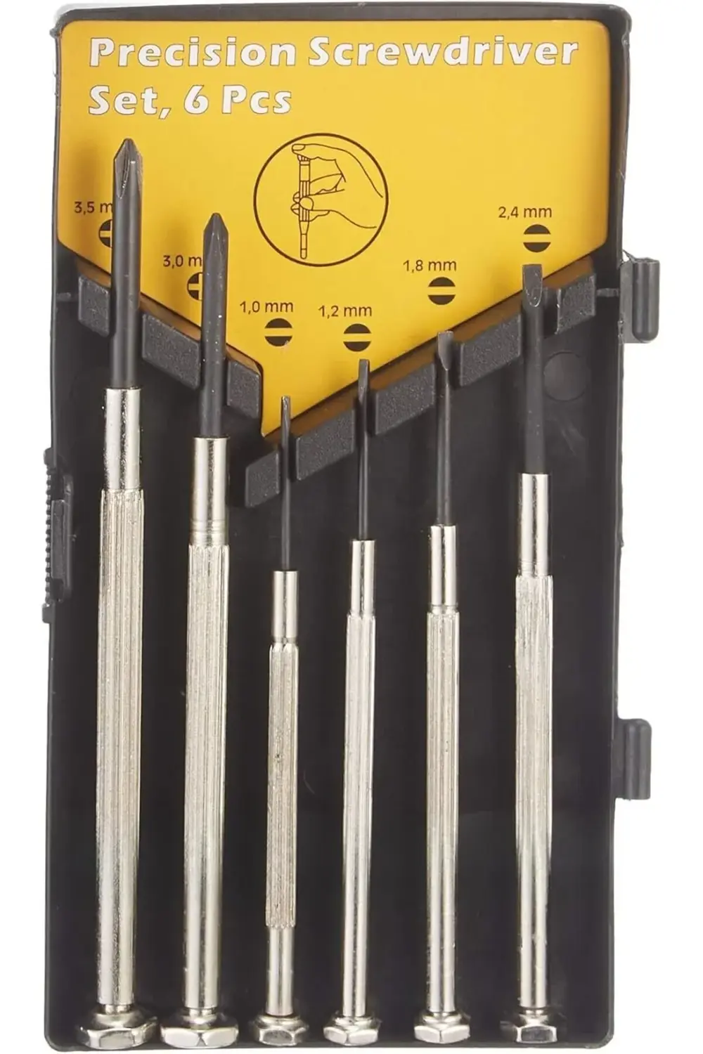 modashine W 2251, Saatçi Tornavida Seti 6 Parça, Gri, Siyah polym modashine W 2251, Saatçi Tornavida Seti 6 Parça, Gri, Siyah polym