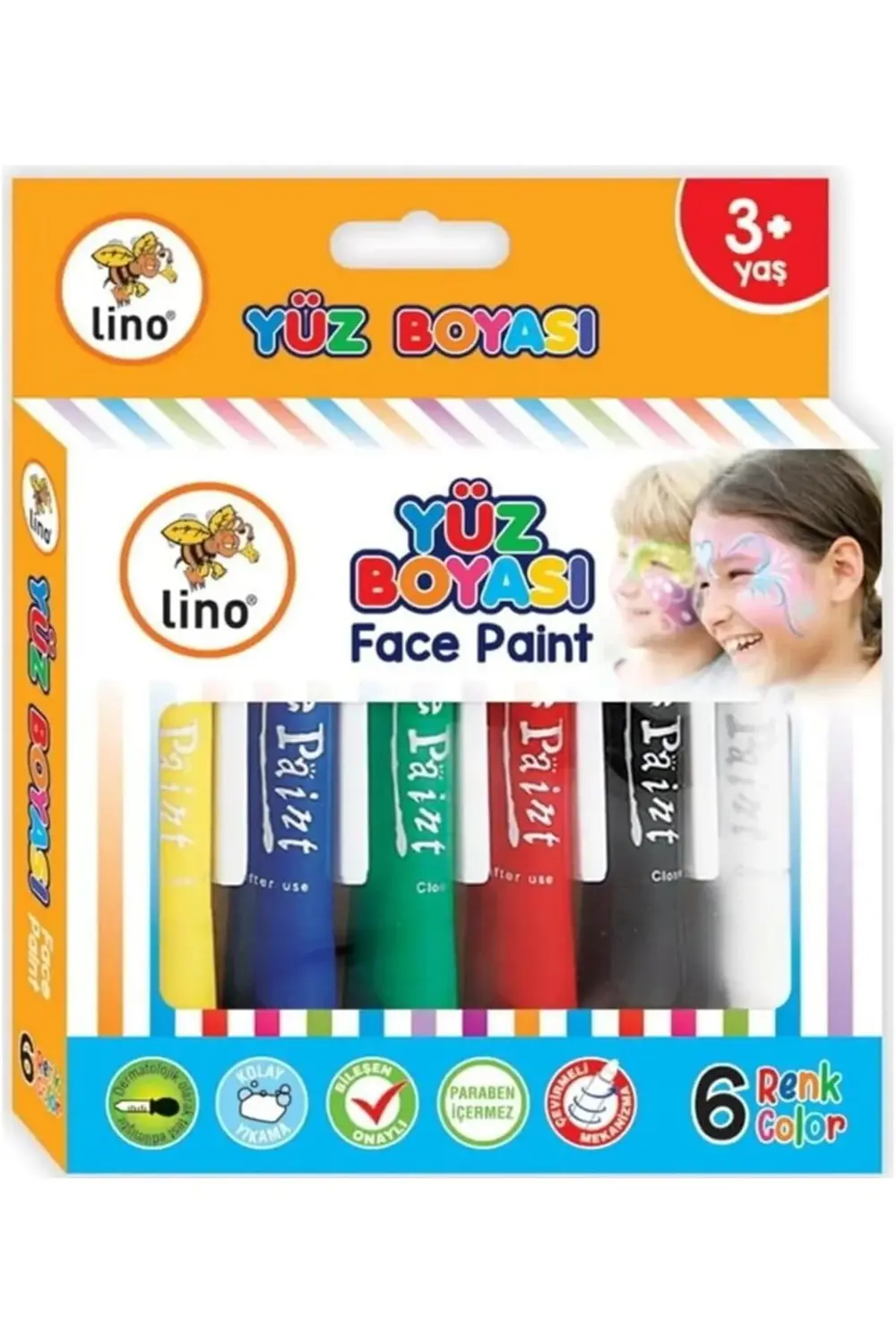 modashine Yıkanabilir Yüz Boyası, 6lı polymix 1171935