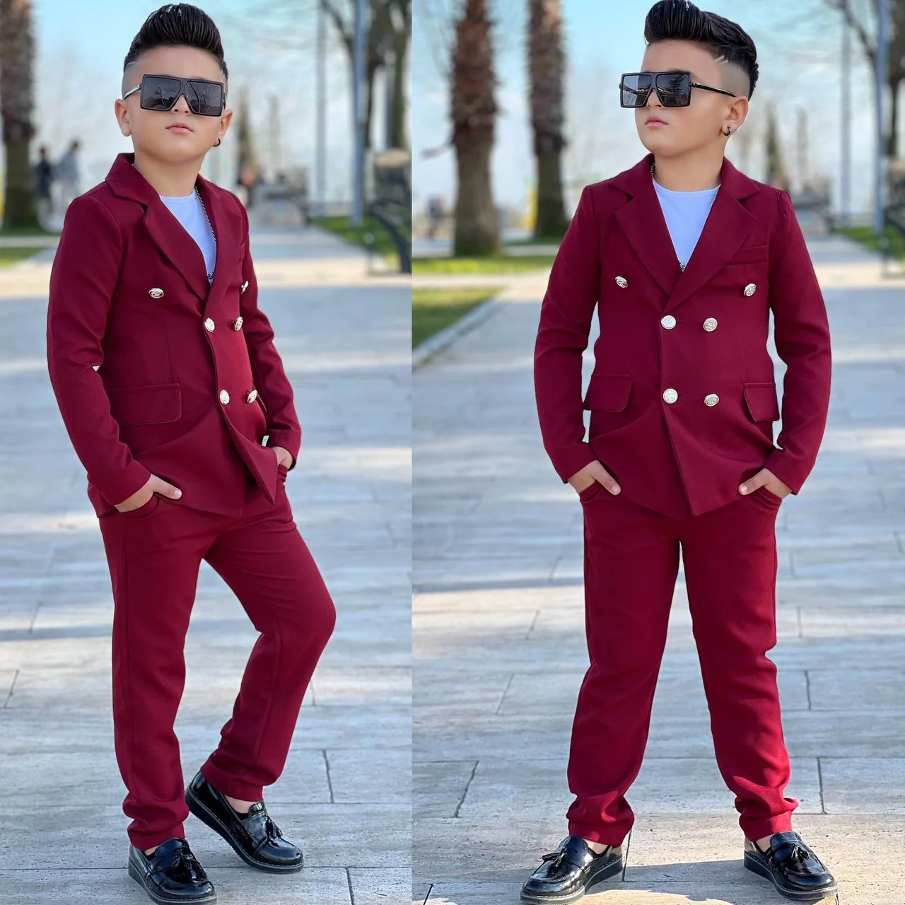MODAVALS 4 PARÇA 6 DÜĞMELİ CEKETLİ ERKEK ÇOCUK TAKIM ELBİSE - BEY