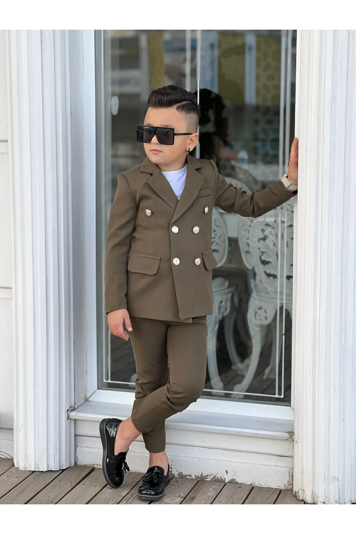 MODAVALS 4 PARÇA 6 DÜĞMELİ CEKETLİ ERKEK ÇOCUK TAKIM ELBİSE - BEY
