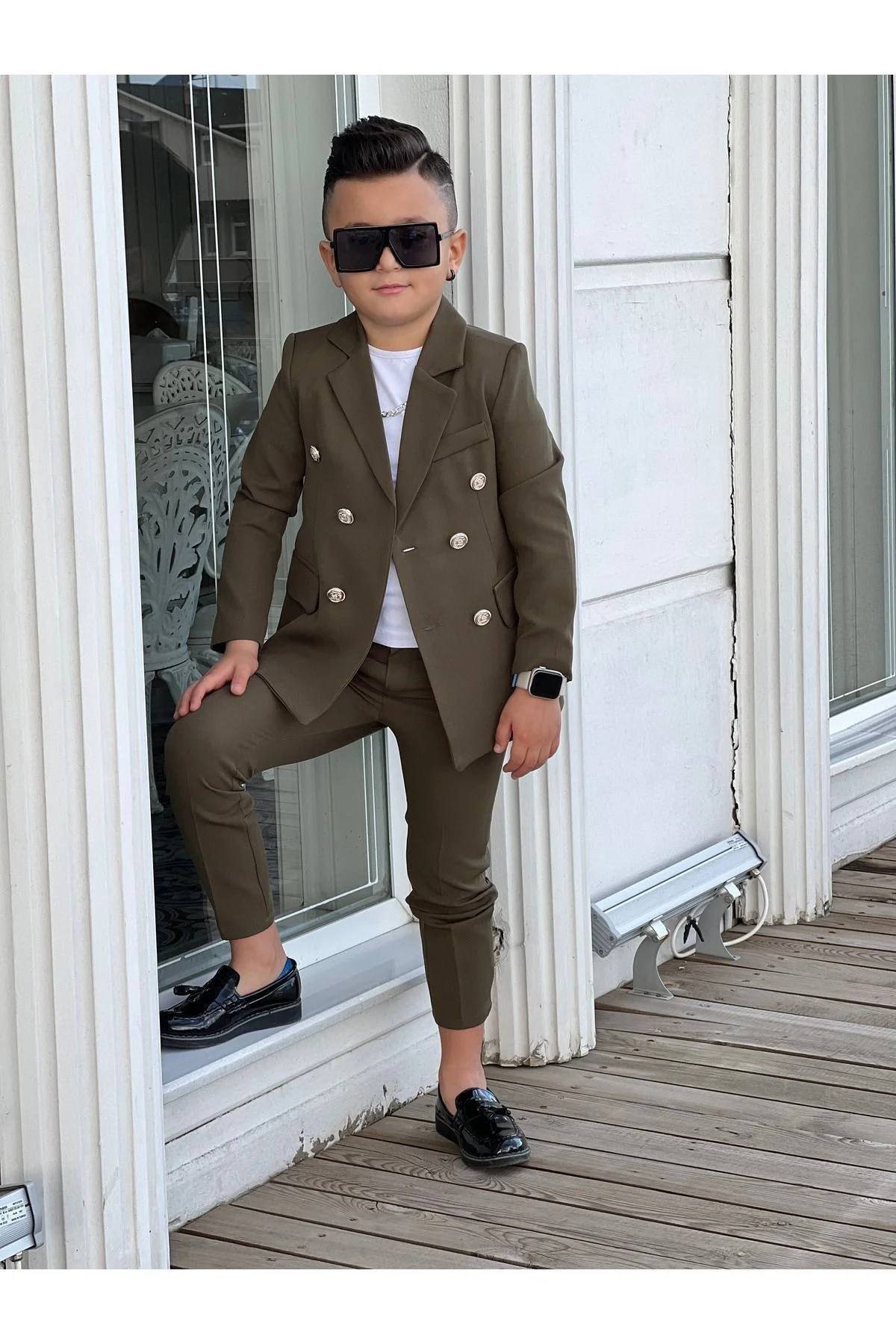 MODAVALS 4 PARÇA 6 DÜĞMELİ CEKETLİ ERKEK ÇOCUK TAKIM ELBİSE - BEY