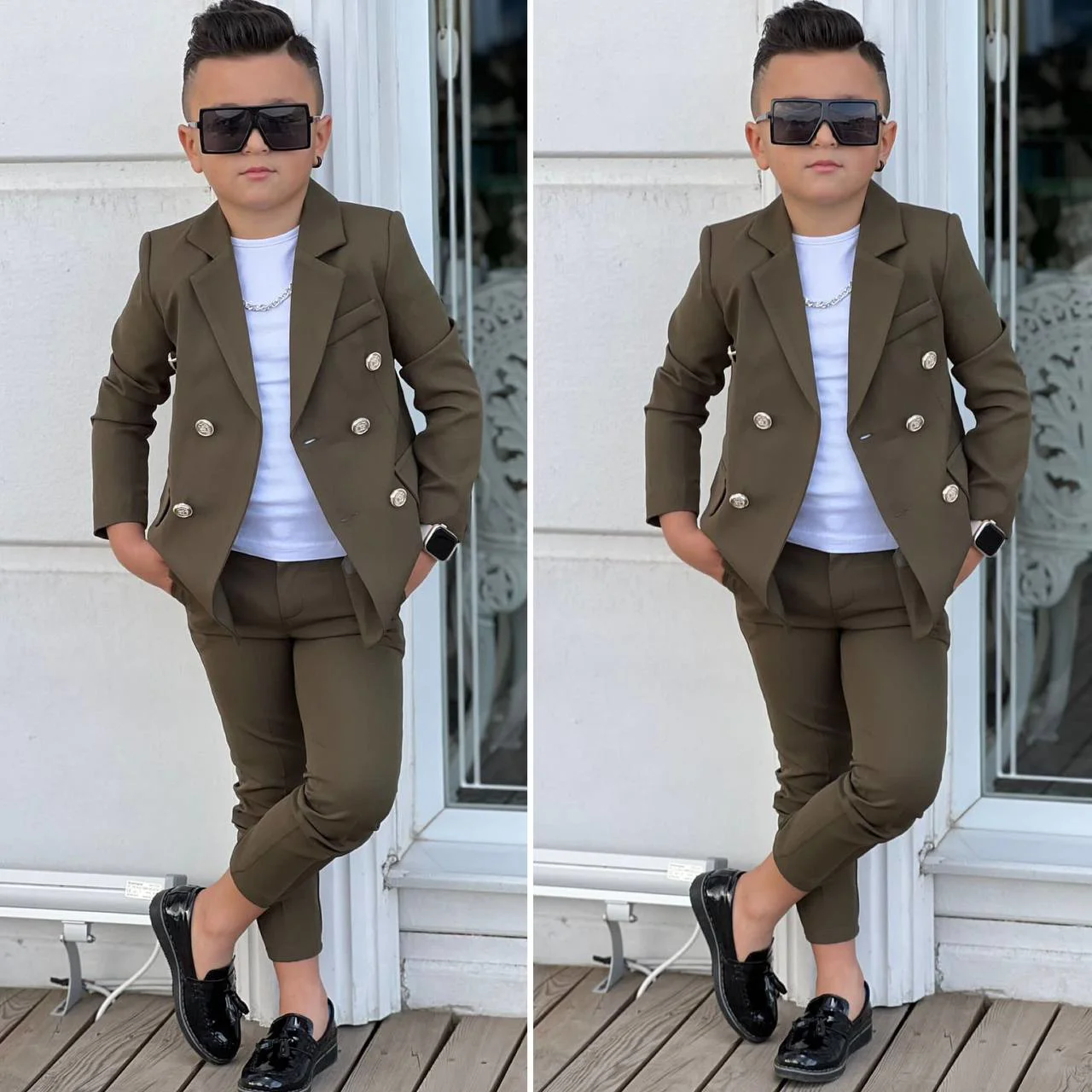 MODAVALS 4 PARÇA 6 DÜĞMELİ CEKETLİ ERKEK ÇOCUK TAKIM ELBİSE - BEY
