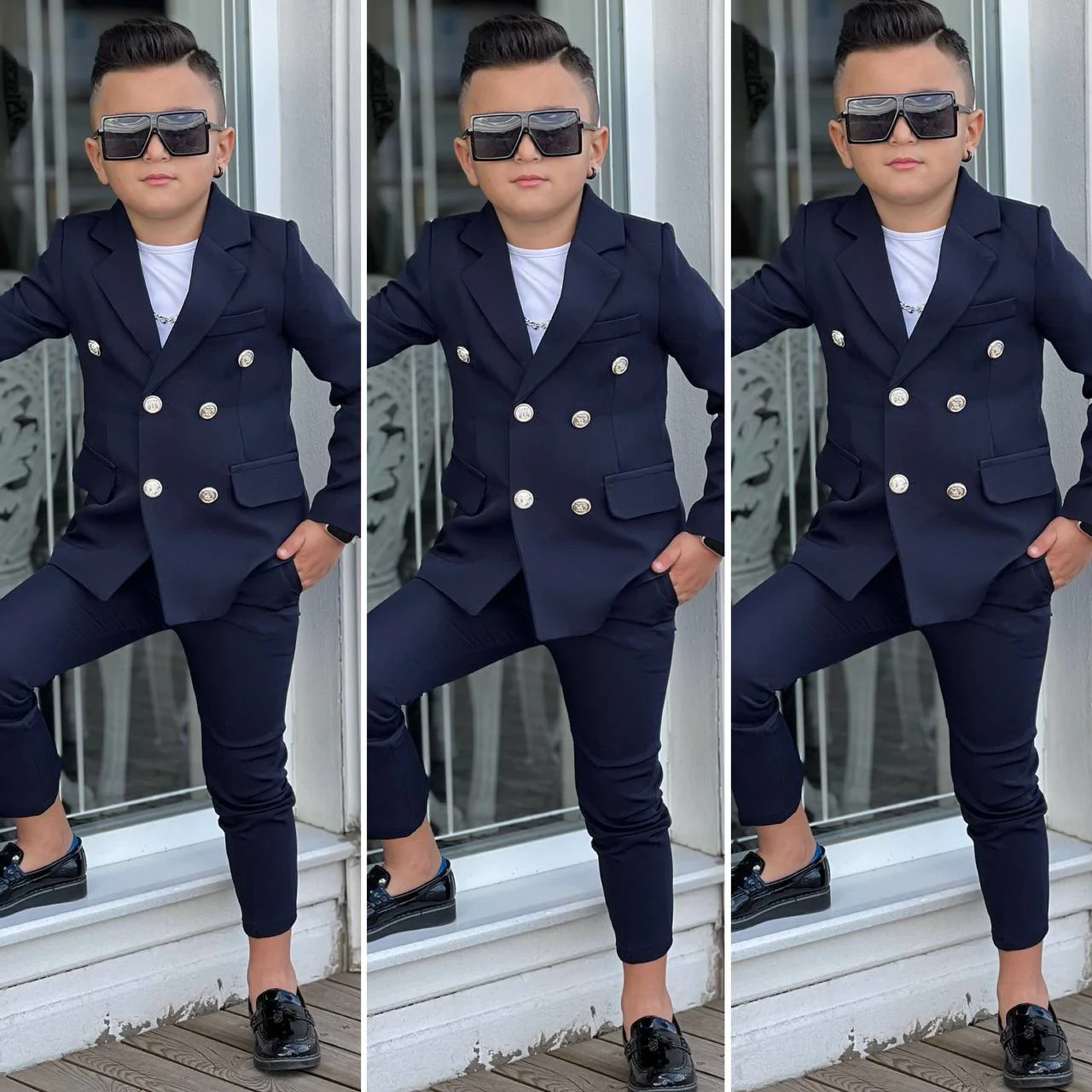 MODAVALS 4 PARÇA 6 DÜĞMELİ CEKETLİ ERKEK ÇOCUK TAKIM ELBİSE - BEY