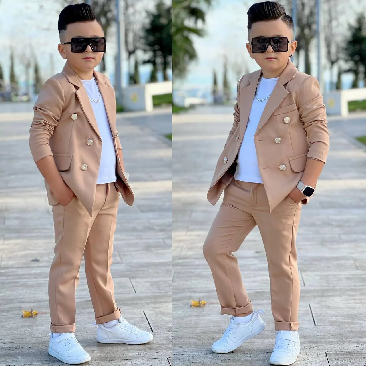 MODAVALS 4 PARÇA 6 DÜĞMELİ CEKETLİ ERKEK ÇOCUK TAKIM ELBİSE - BEY