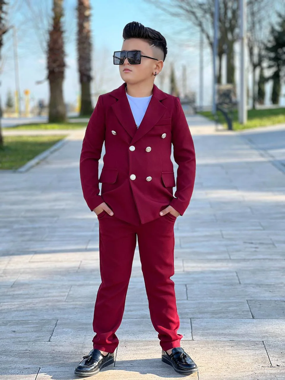 MODAVALS 4 PARÇA 6 DÜĞMELİ CEKETLİ ERKEK ÇOCUK TAKIM ELBİSE - BEY
