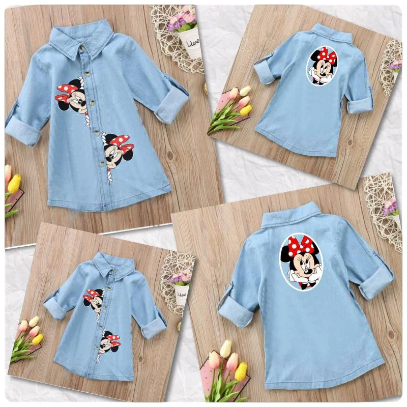 MODAVALS ANNE KIZ MINNIE BASKILI TUNİK KOT GÖMLEK MODAVALS ANNE KIZ MINNIE BASKILI TUNİK KOT GÖMLEK