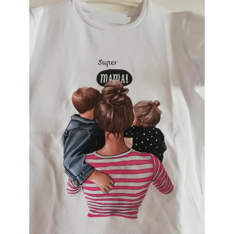 MODAVALS ANNELER GÜNÜ TASARIMI DİJİTAL BASKILI ANNE ÇOCUK TSHIRTL