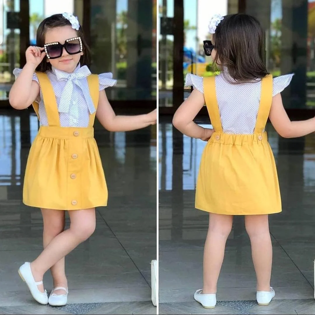 MODAVALS DOKUMA SLOPET POPLIN GÖMLEK & BANDANALI KIZ ÇOCUK SLOPET