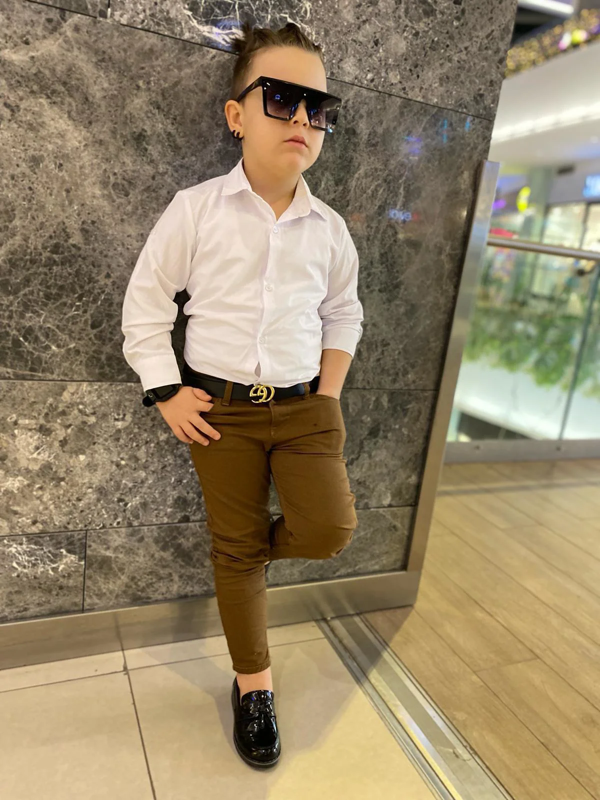 MODAVALS ERKEK ÇOCUK 3 PARÇA GABARDİN PANTOLON & GÖMLEK & KEMER K