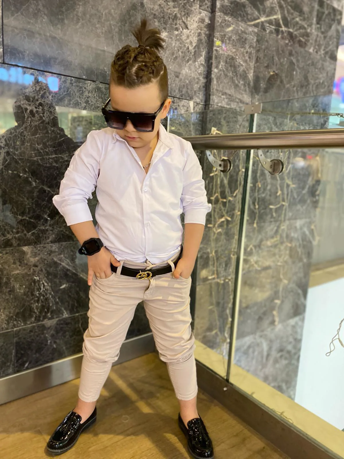 MODAVALS ERKEK ÇOCUK 3 PARÇA GABARDİN PANTOLON & GÖMLEK & KEMER K