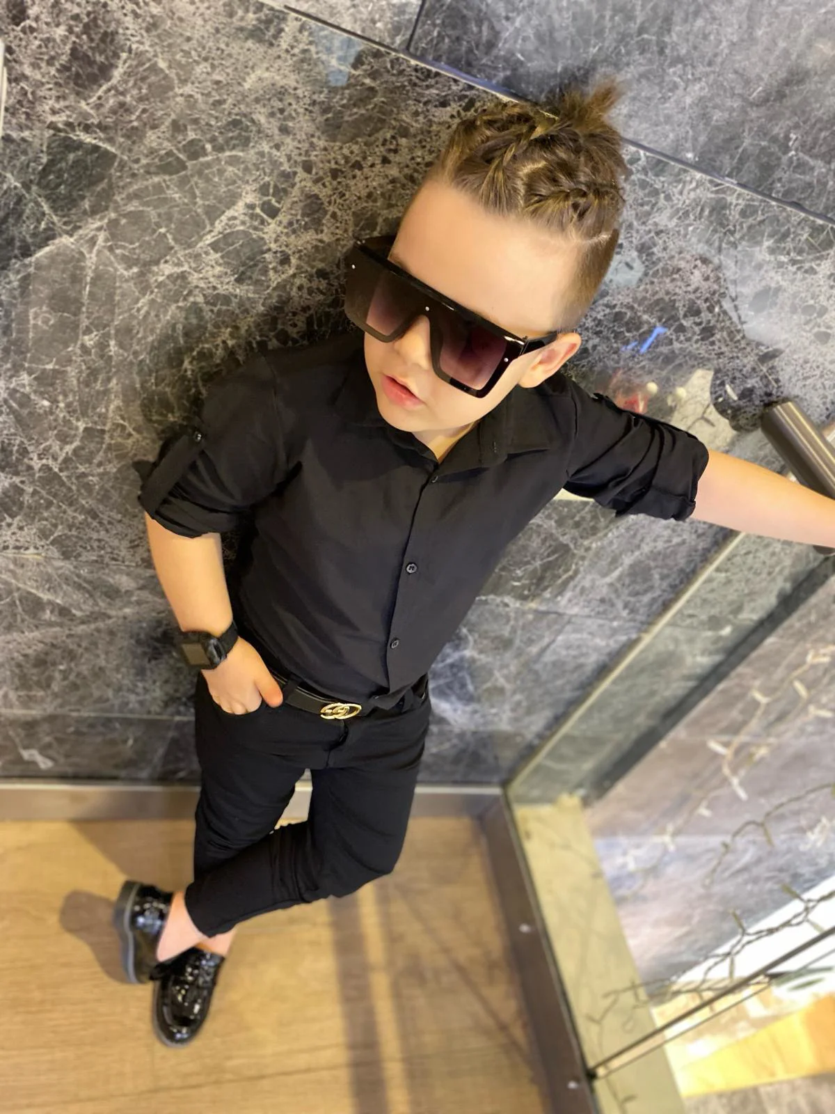 MODAVALS ERKEK ÇOCUK 3 PARÇA GABARDİN PANTOLON & GÖMLEK & KEMER K