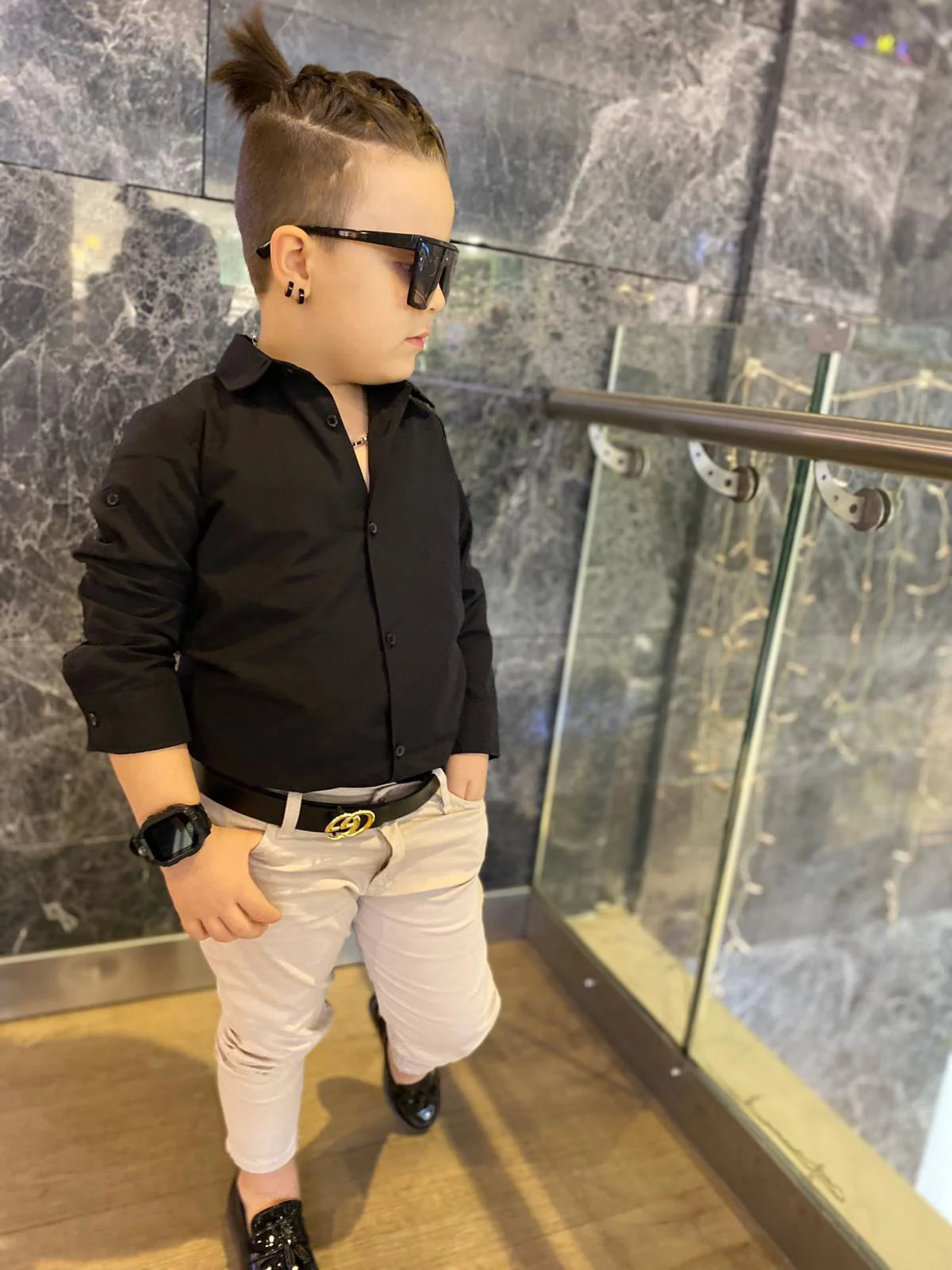 MODAVALS ERKEK ÇOCUK 3 PARÇA GABARDİN PANTOLON & GÖMLEK & KEMER K
