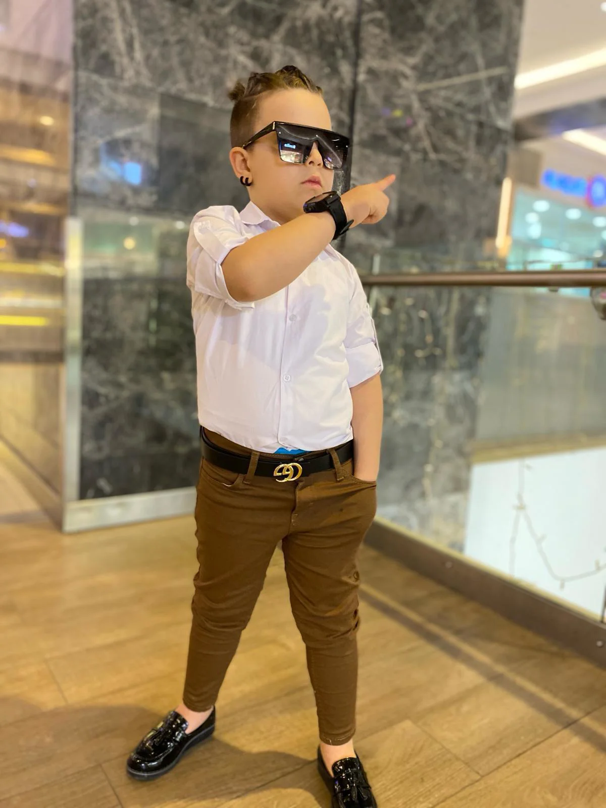 MODAVALS ERKEK ÇOCUK 3 PARÇA GABARDİN PANTOLON & GÖMLEK & KEMER K