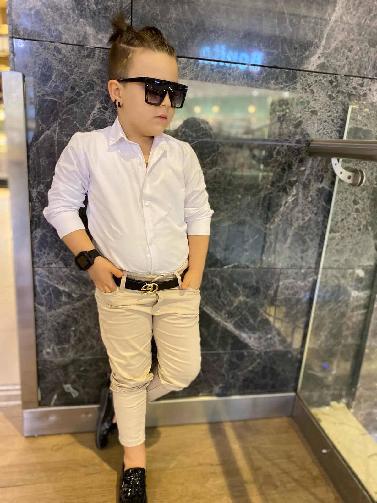 MODAVALS ERKEK ÇOCUK 3 PARÇA GABARDİN PANTOLON & GÖMLEK & KEMER K