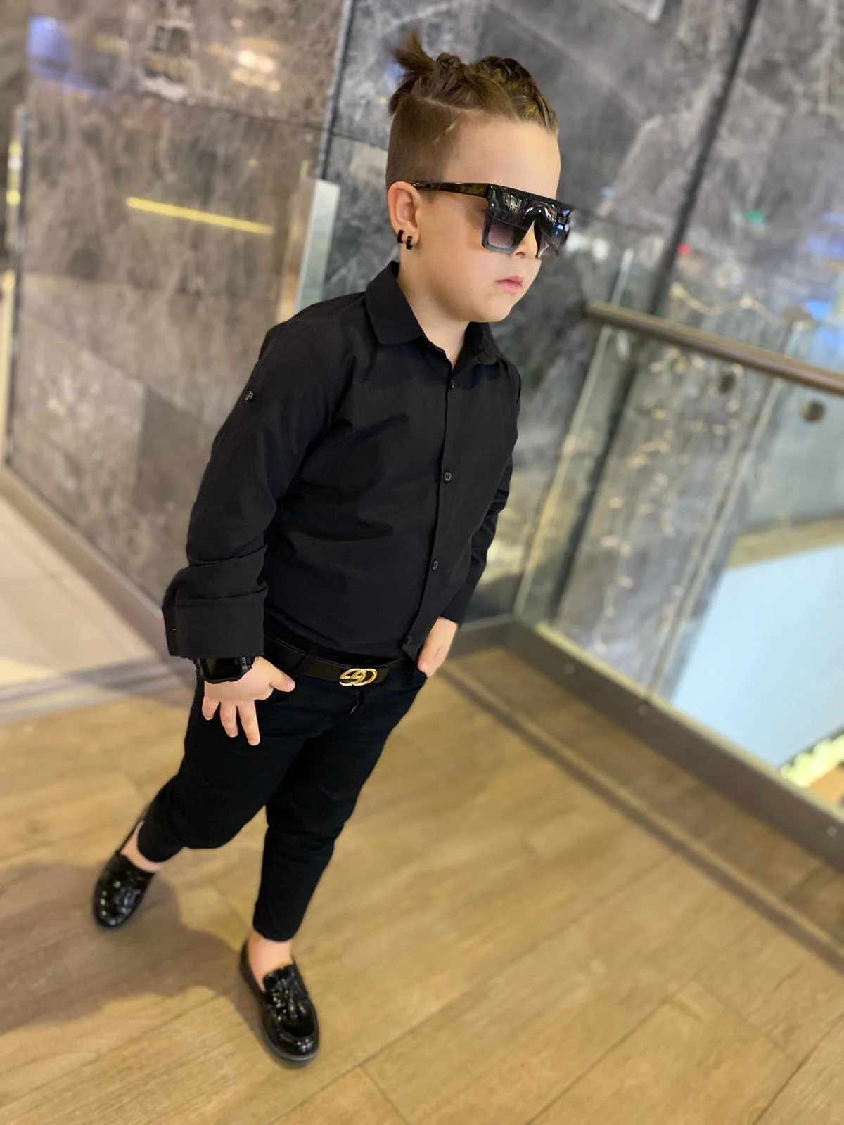 MODAVALS ERKEK ÇOCUK 3 PARÇA GABARDİN PANTOLON & GÖMLEK & KEMER K