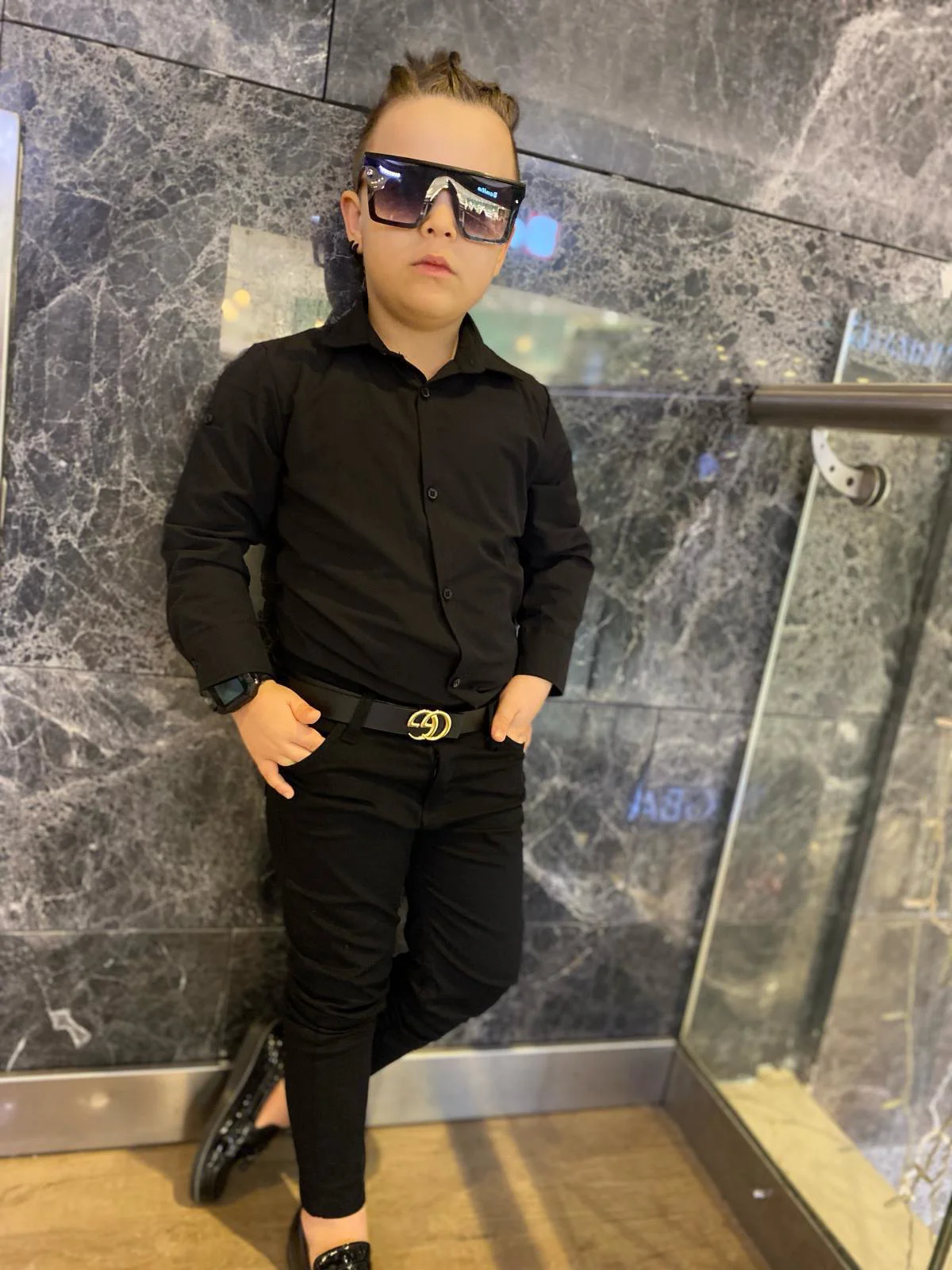 MODAVALS ERKEK ÇOCUK 3 PARÇA GABARDİN PANTOLON & GÖMLEK & KEMER K