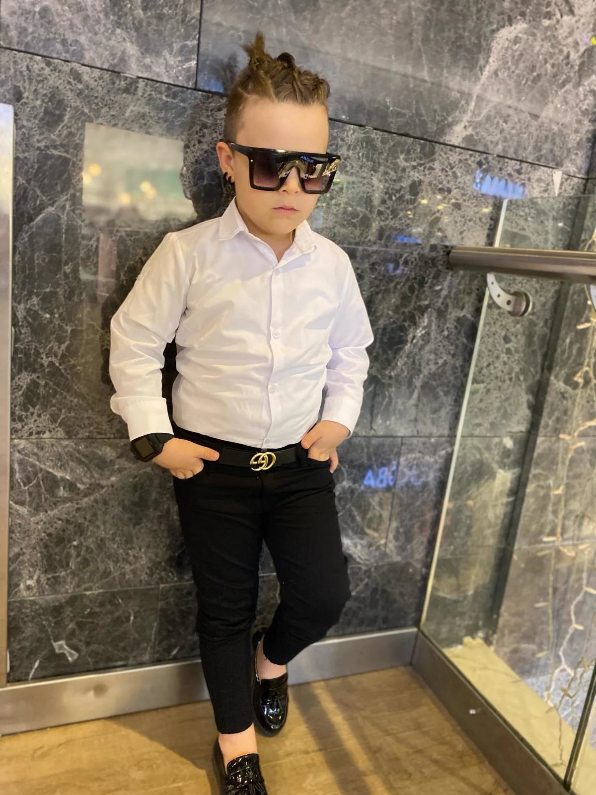 MODAVALS ERKEK ÇOCUK 3 PARÇA GABARDİN PANTOLON & GÖMLEK & KEMER K