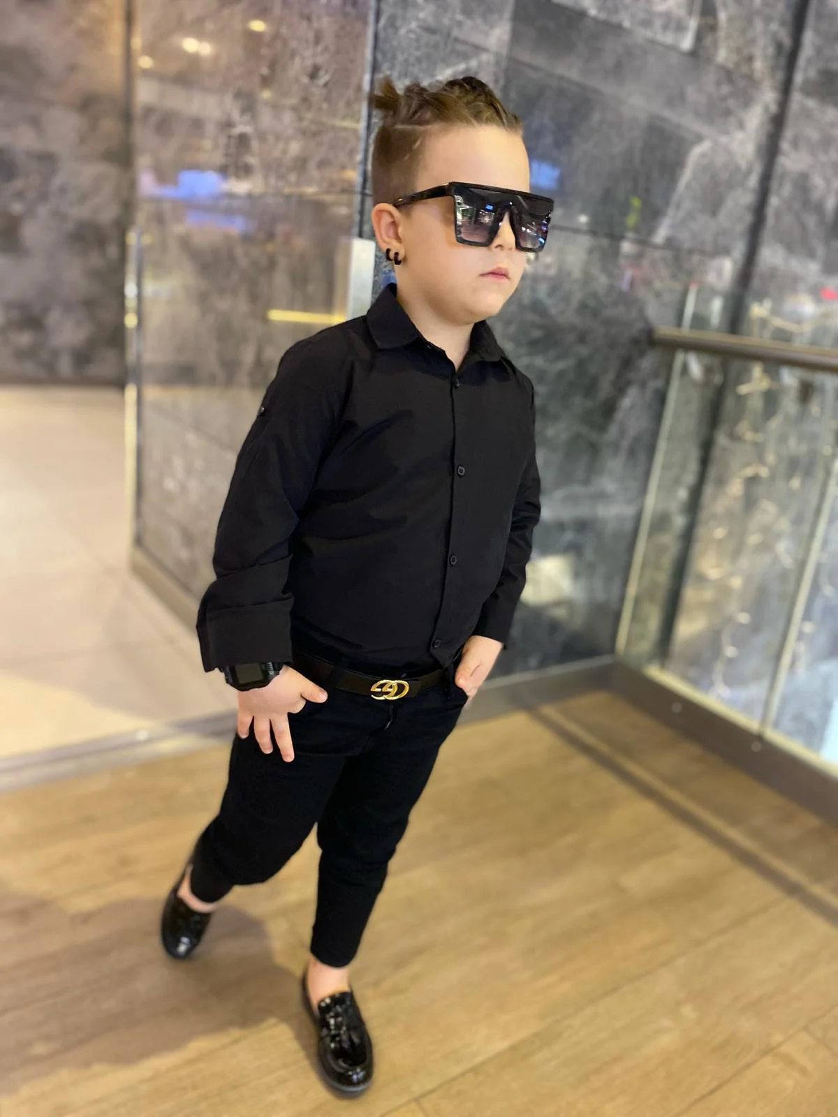MODAVALS ERKEK ÇOCUK 3 PARÇA GABARDİN PANTOLON & GÖMLEK & KEMER K