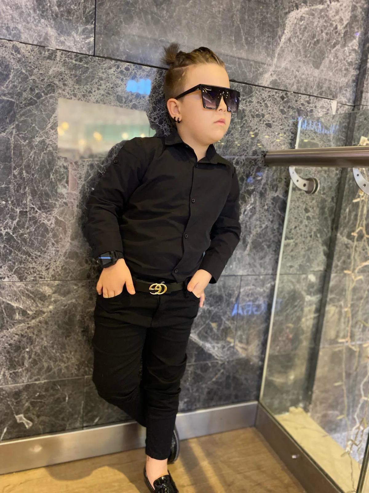 MODAVALS ERKEK ÇOCUK 3 PARÇA GABARDİN PANTOLON & GÖMLEK & KEMER K