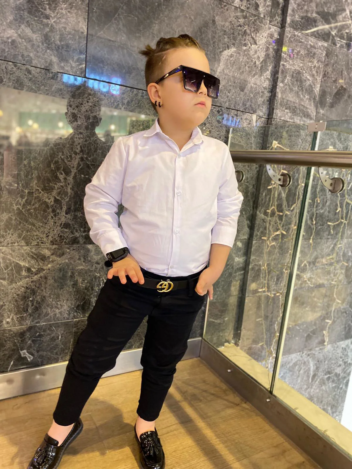 MODAVALS ERKEK ÇOCUK 3 PARÇA GABARDİN PANTOLON & GÖMLEK & KEMER K