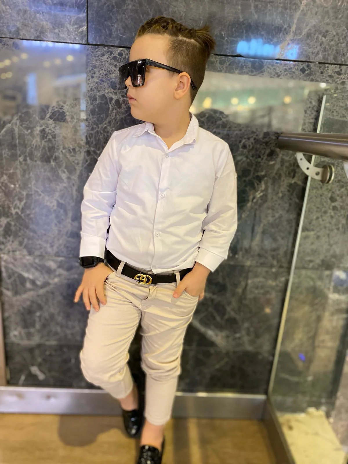 MODAVALS ERKEK ÇOCUK 3 PARÇA GABARDİN PANTOLON & GÖMLEK & KEMER K