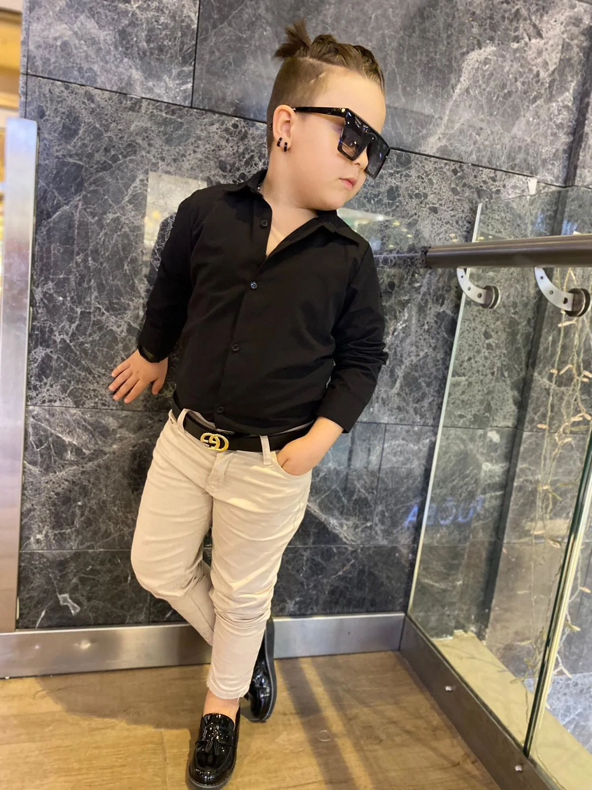 MODAVALS ERKEK ÇOCUK 3 PARÇA GABARDİN PANTOLON & GÖMLEK & KEMER K