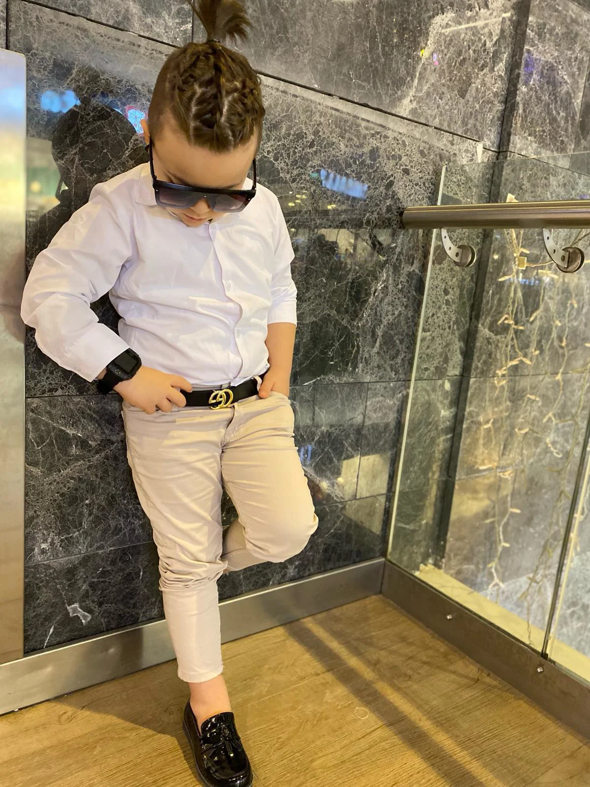 MODAVALS ERKEK ÇOCUK 3 PARÇA GABARDİN PANTOLON & GÖMLEK & KEMER K