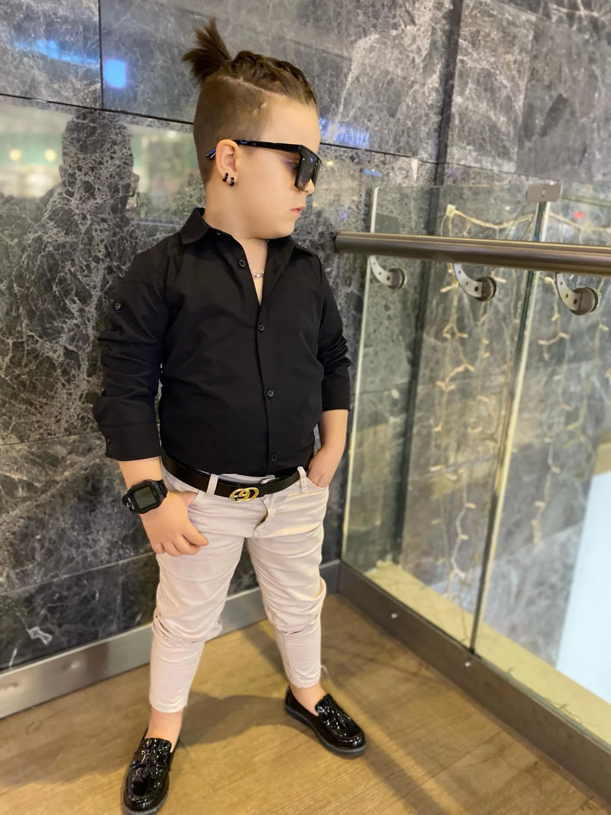 MODAVALS ERKEK ÇOCUK 3 PARÇA GABARDİN PANTOLON & GÖMLEK & KEMER K