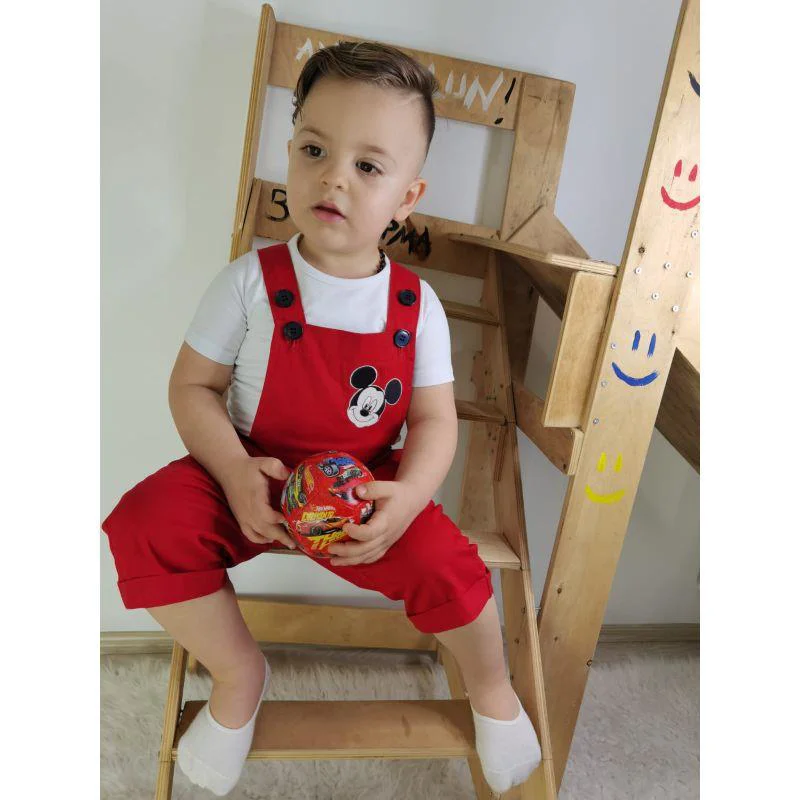 MODAVALS GABARDİN KARDEŞ KOMBİN MICKEY TULUM & TSHIRT KOMBİN  - K