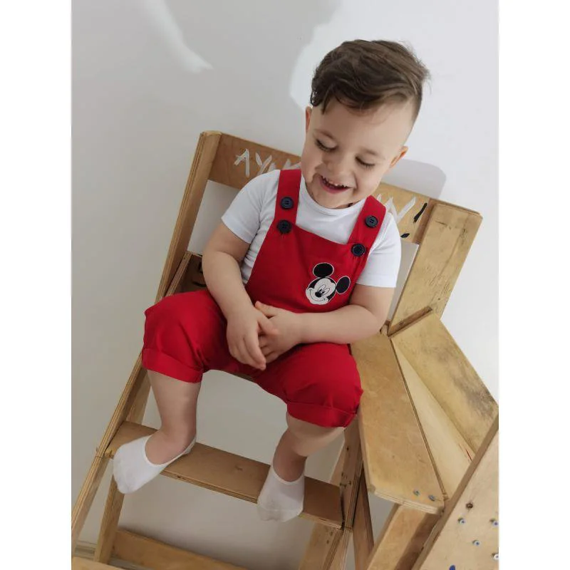 MODAVALS GABARDİN KARDEŞ KOMBİN MICKEY TULUM & TSHIRT KOMBİN  - K