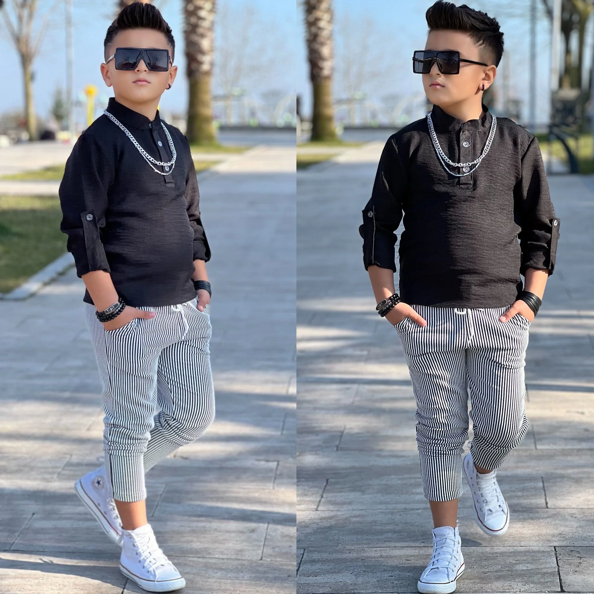 MODAVALS HAKİM YAKA KOL KATLAMALI BADİ & BELİ LASTİKLİ BAĞCIKLI C