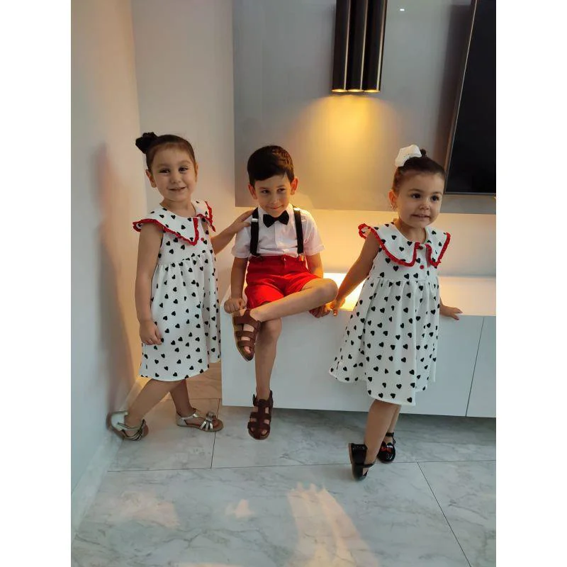 MODAVALS KARDEŞ KOMBİN 4 PARÇA ERKEK ÇOCUK ŞORTLU TAKIM
