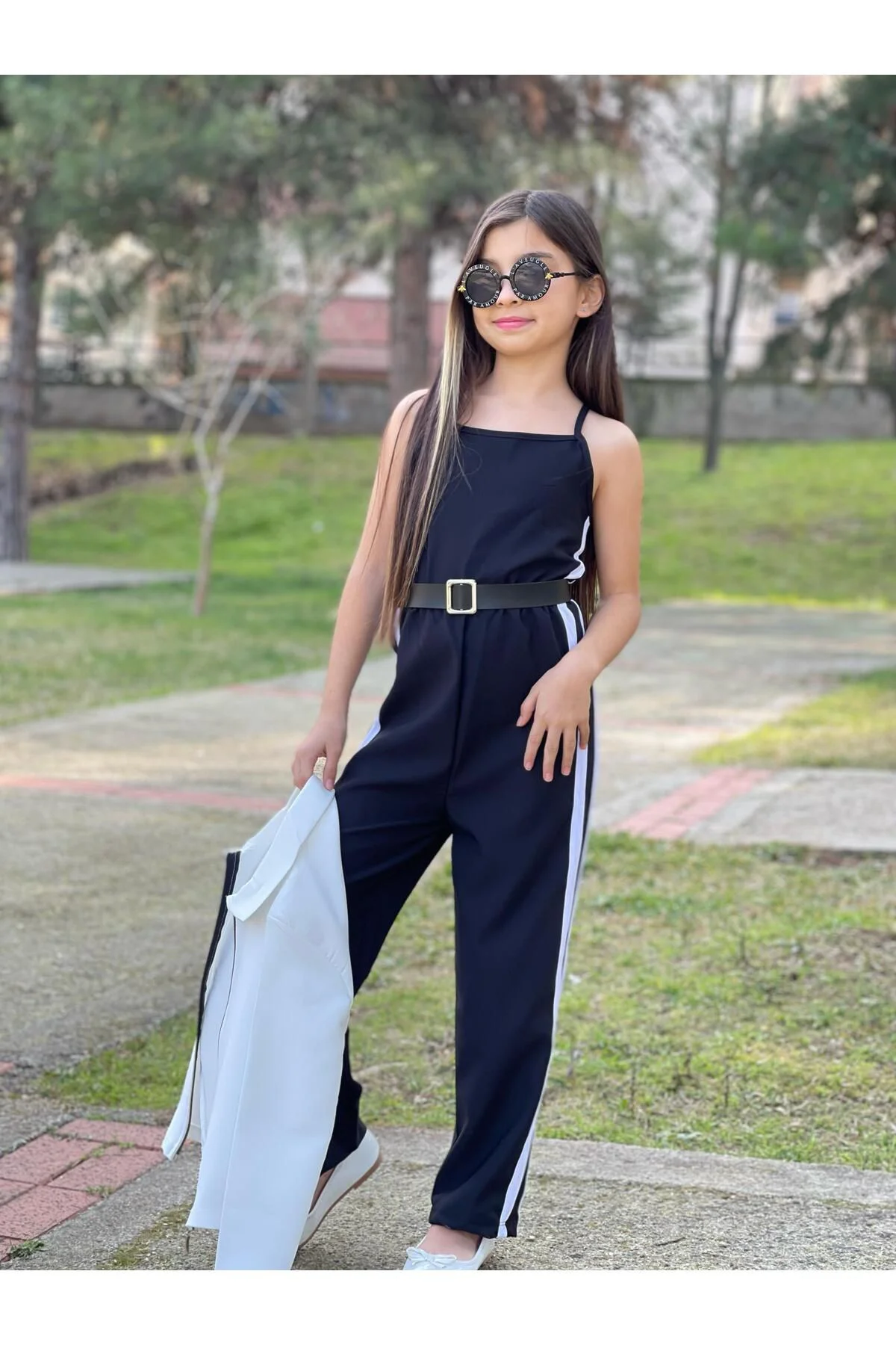 MODAVALS KEMER HEDİYELİ BELİ LASTİKLİ ŞERİT DETAYLI GARSON BOY KI