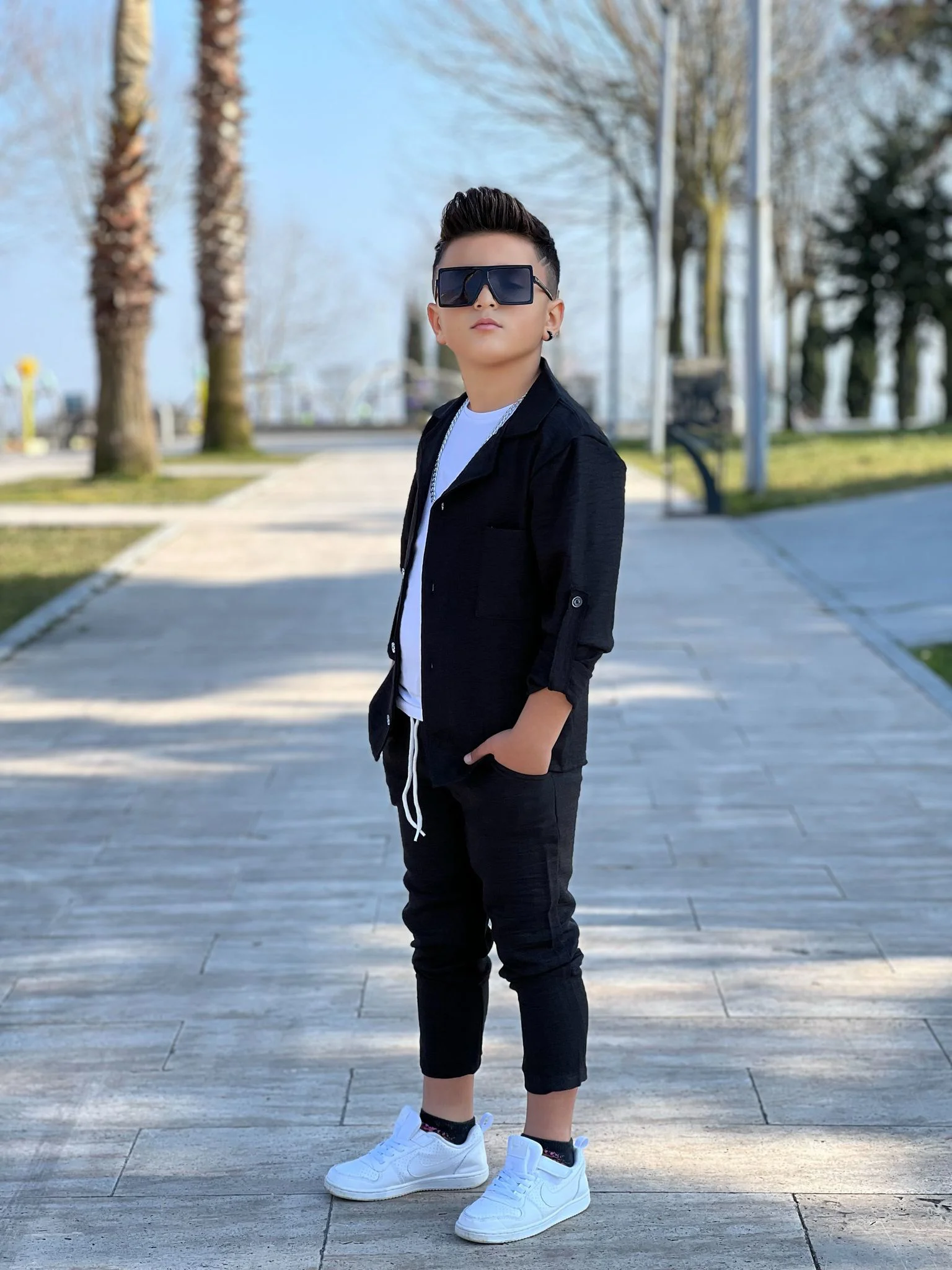 MODAVALS KOL KATLAMALI KETEN GÖMLEK & BELİ LASTİKLİ KETEN PANTOLO