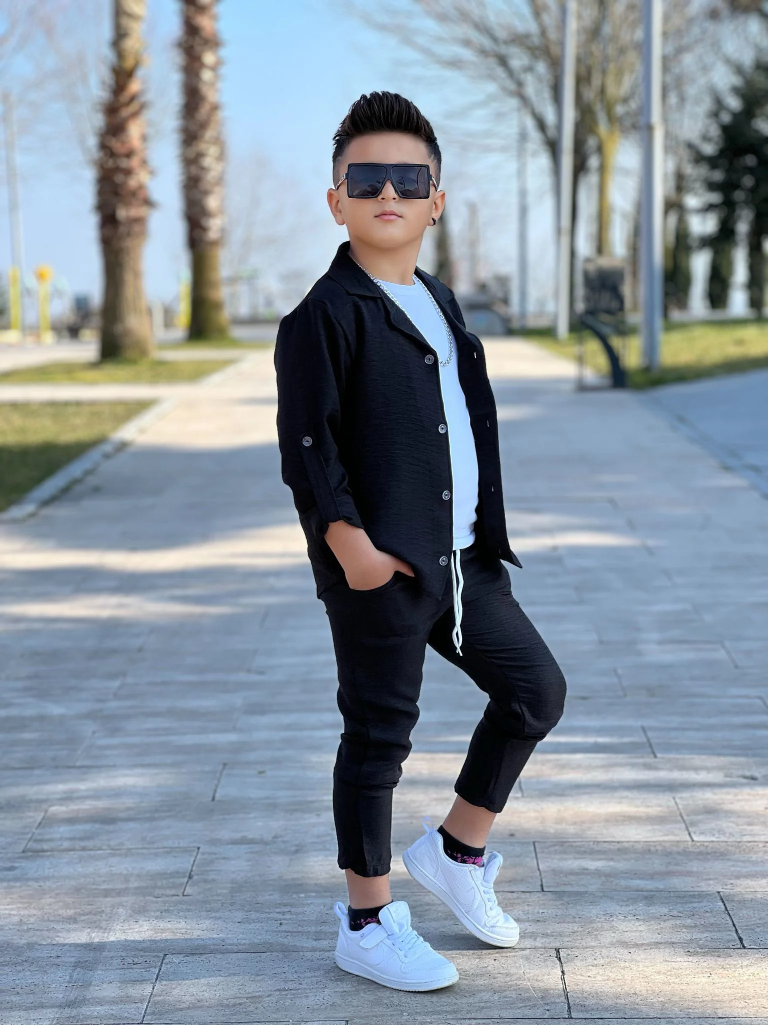 MODAVALS KOL KATLAMALI KETEN GÖMLEK & BELİ LASTİKLİ KETEN PANTOLO