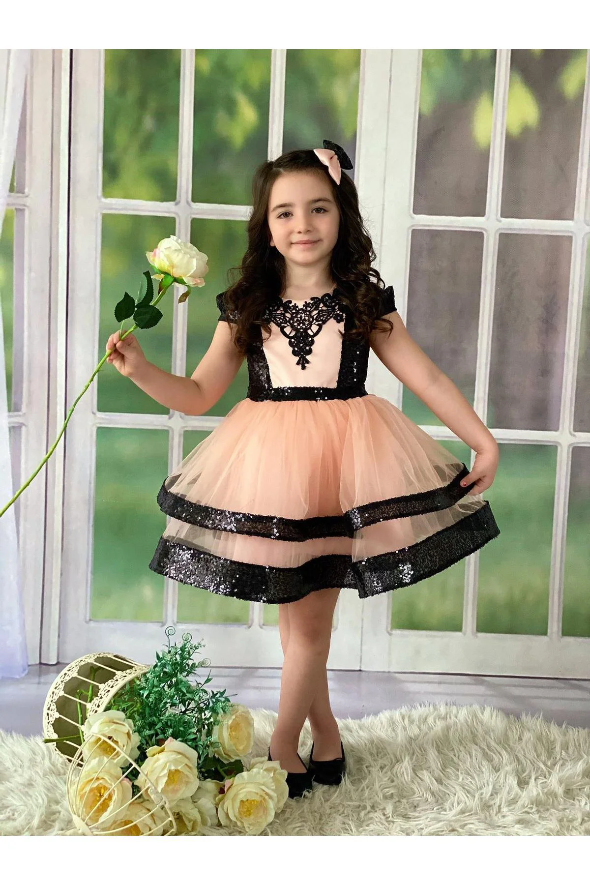 MODAVALS PAYET VE DANTEL İŞLEMELİ TÜL DETAYLI BELDE FİYONK DETAYL