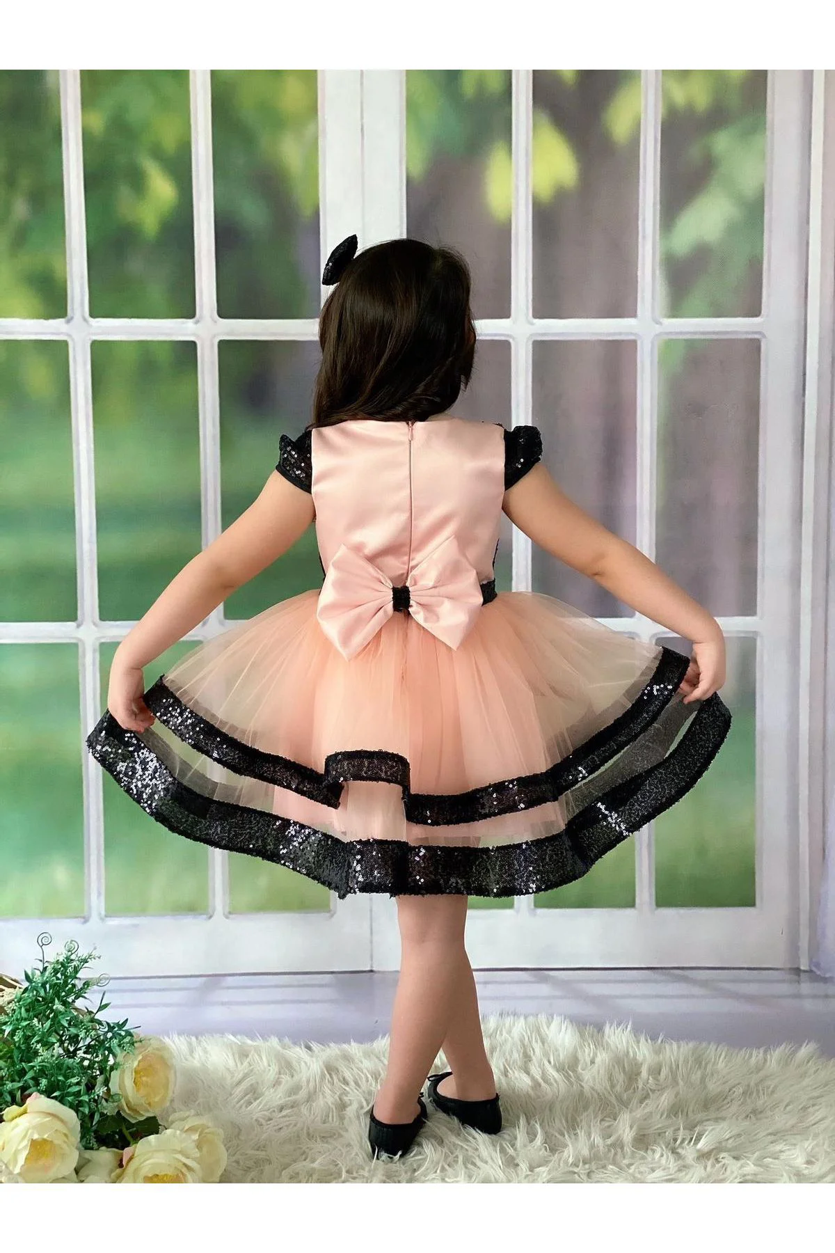 MODAVALS PAYET VE DANTEL İŞLEMELİ TÜL DETAYLI BELDE FİYONK DETAYL