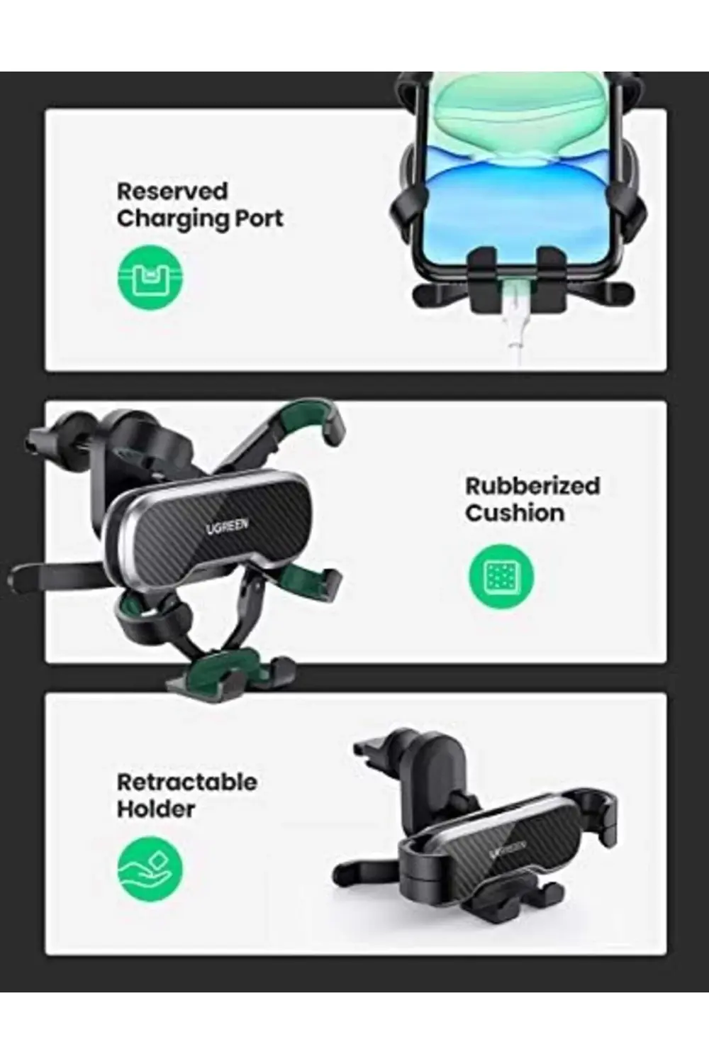 modaview araç cep telefonu tutucusu kancalı havalandırma araç tut