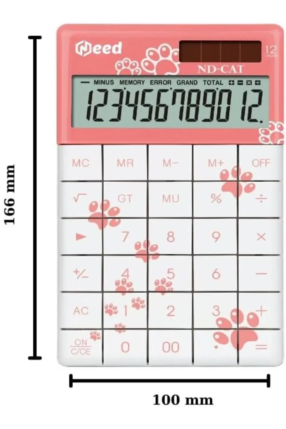 modazone ND-CAT Pembe Kedi Pati Desenli Hesap Makinesi goldhype 8