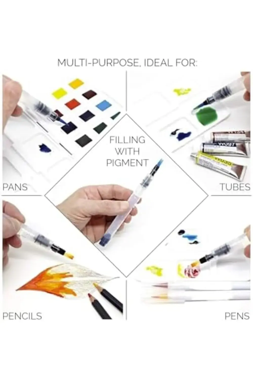 modazone SU HAZNELİ SULU FIRÇASI 6'LI PAKET goldhype 842385