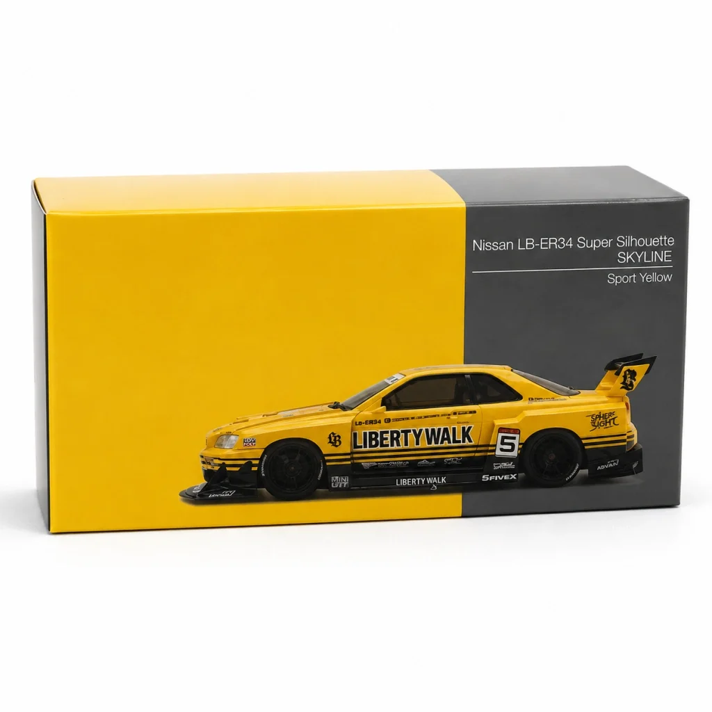 Model Araç 1/64  LB-ER34 Super Silhouette SKYLINE Sport Yellow Fiyatı, Yorumları ve Özellikleri